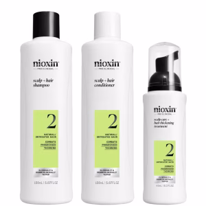 Nioxin Scalp and Hair Thickening System 2 for Natural Hair with Progressed Thinning Trial Kit