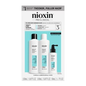 Nioxin Scalp and Hair Thickening System 3 for Coloured Dry and Damaged Hair with Light Thinning Trial Kit
